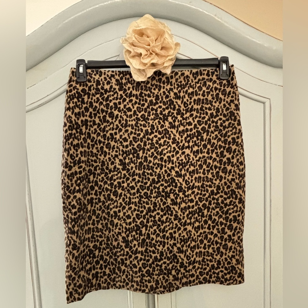 Talbots Leopard Print Skirt 12